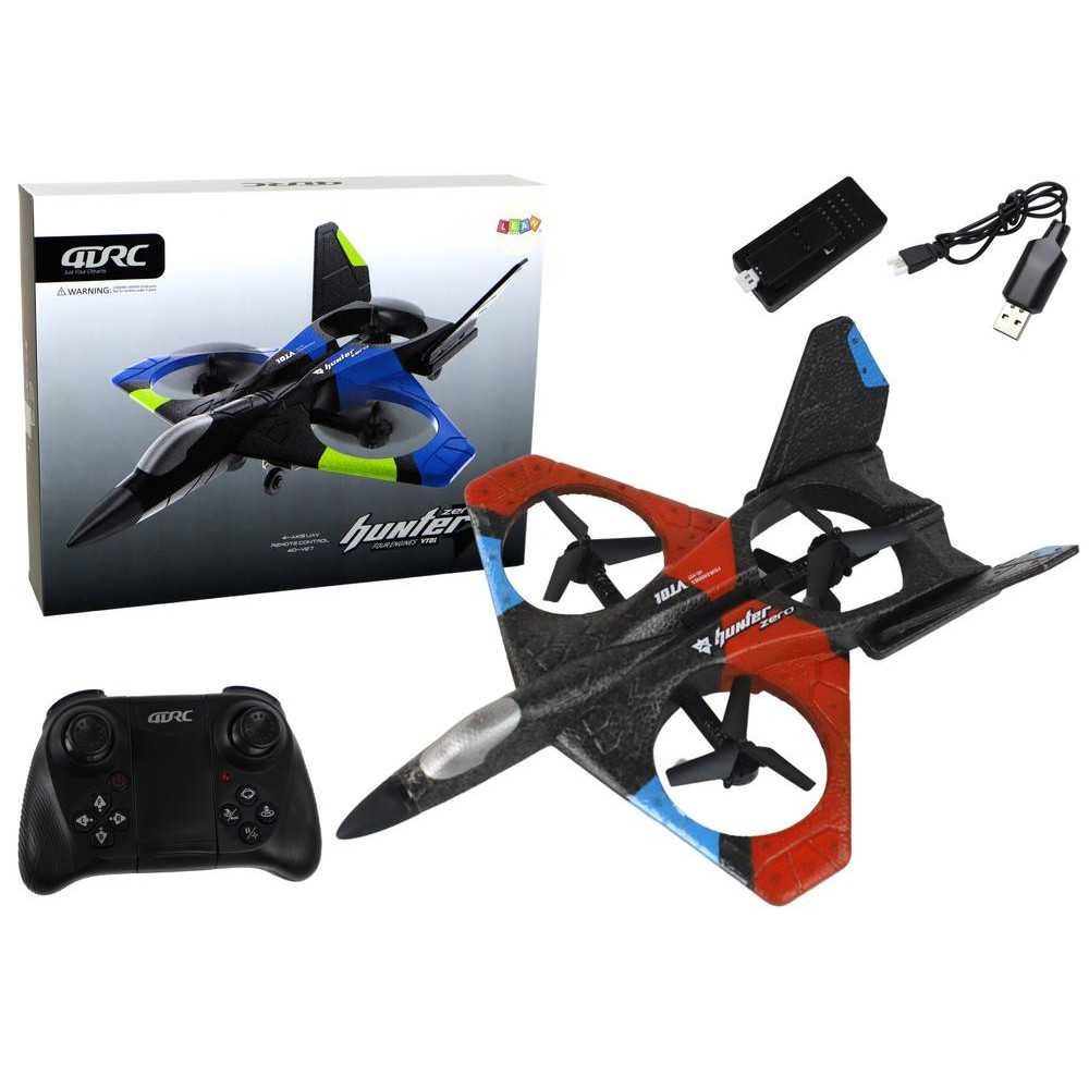 Quadcopter RC Fighter Nuotoliniu būdu valdomas lėktuvas Raudonas